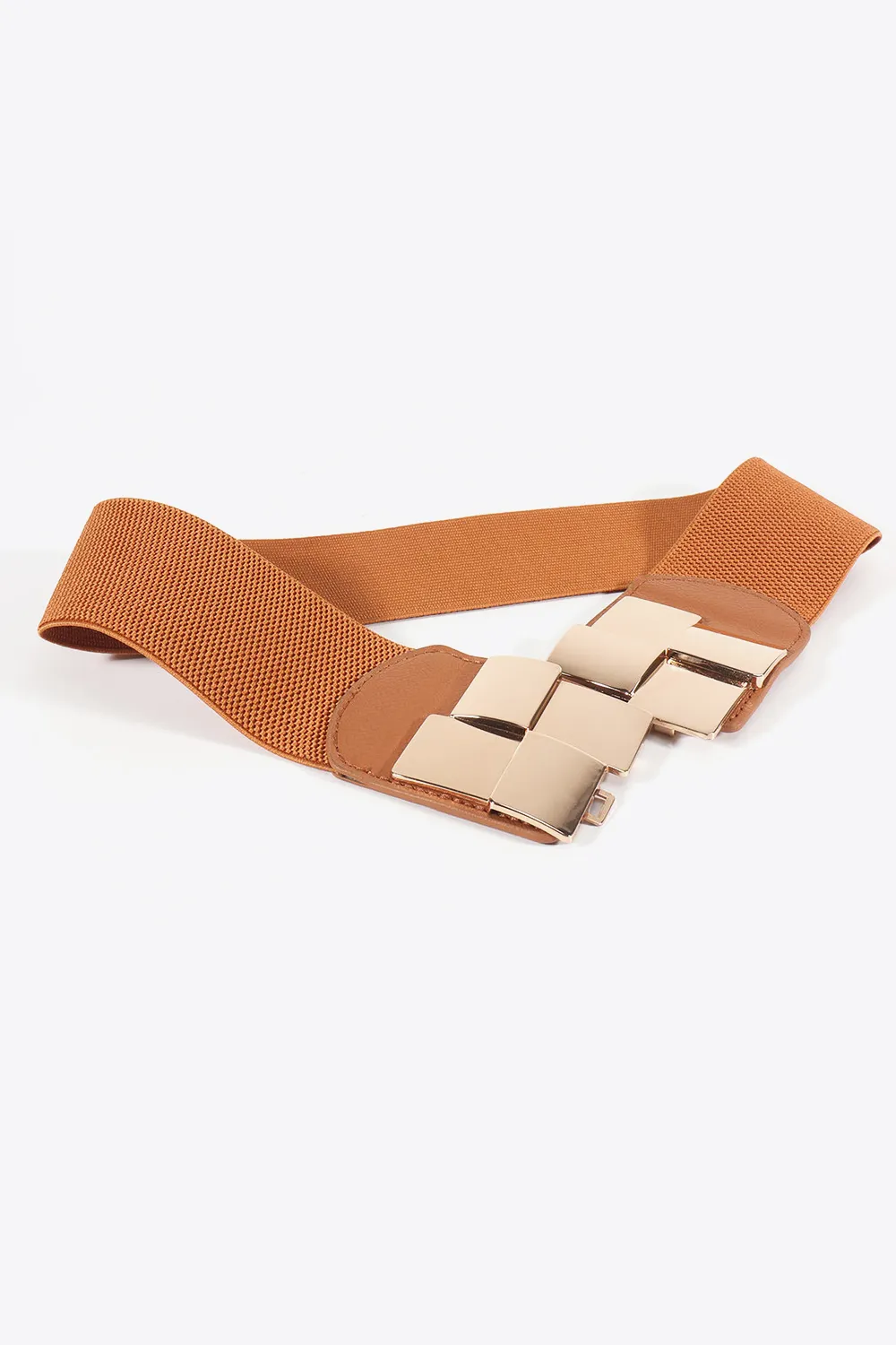 Geometric Buckle Elastic Wide Belt, image 3