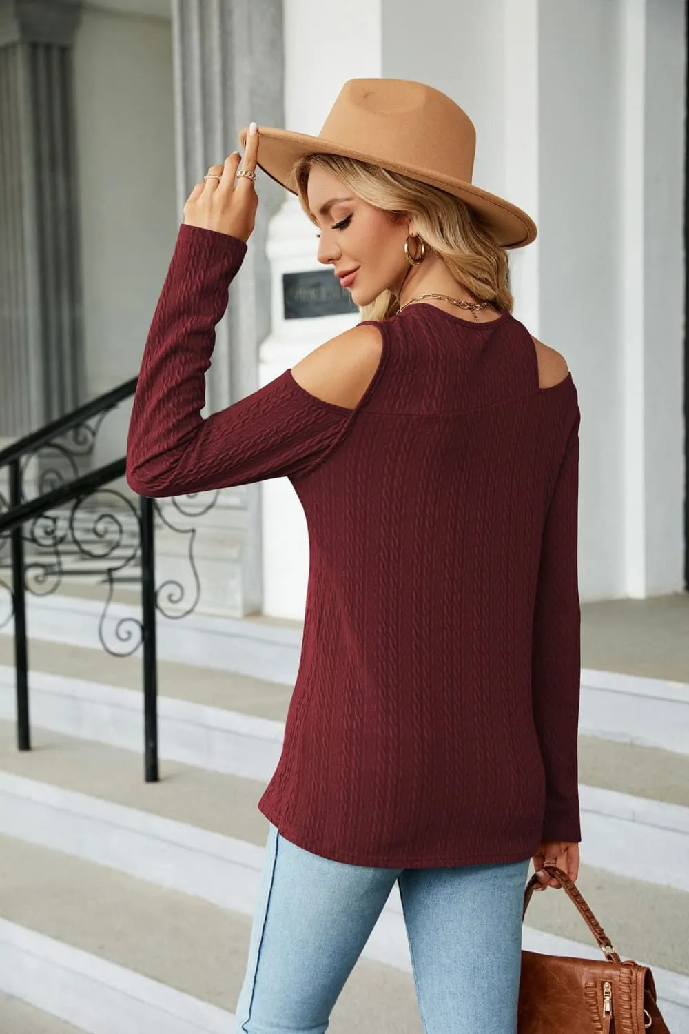 Dropped Shoulder Long Sleeve Blouse, image 18