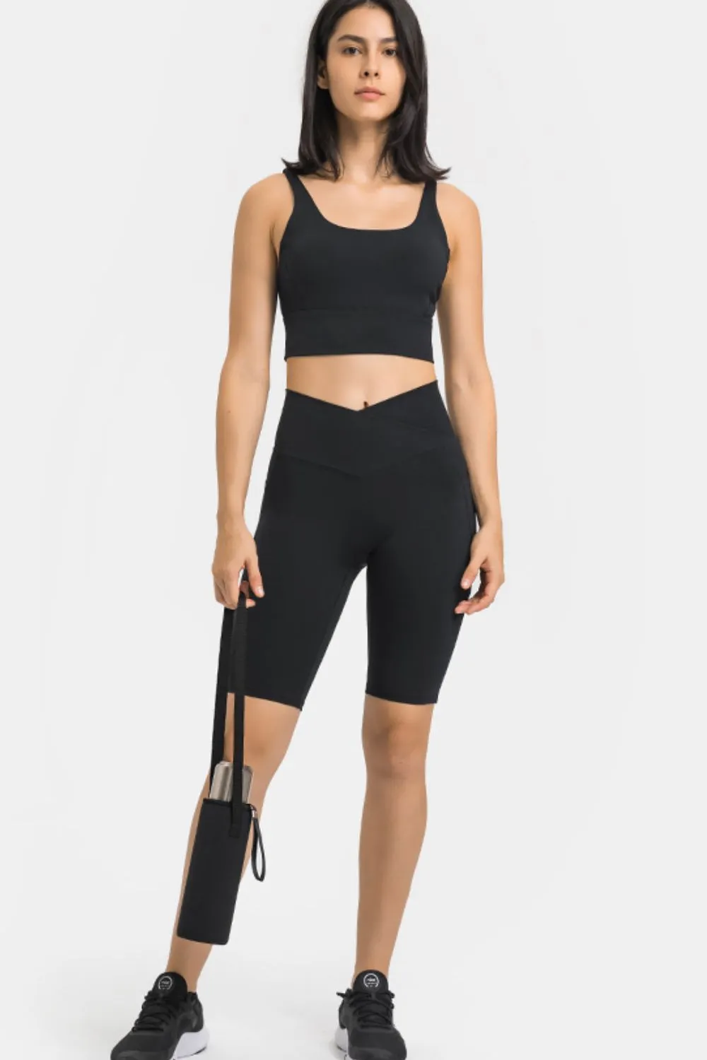 High Waist Biker Shorts with Pockets, image 4