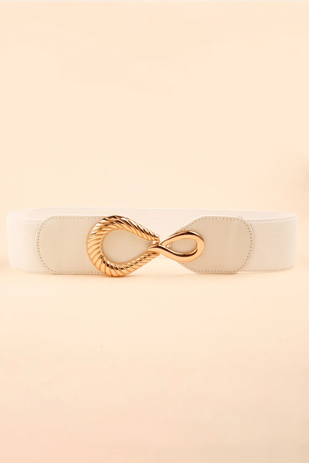 Ribbed Alloy Buckle Elastic Belt, image 8
