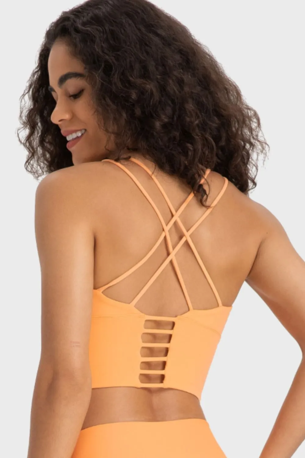 Crisscross Back Ladder Detail Sports Bra, image 3