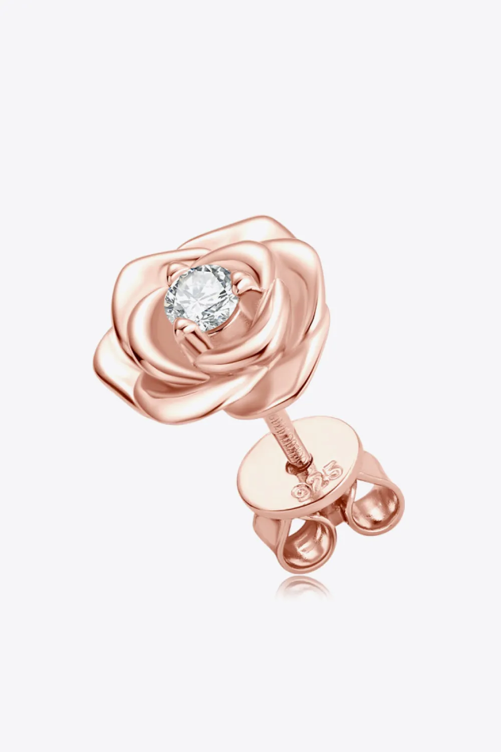 Moissanite Flower 925 Sterling Silver Earrings, image 6