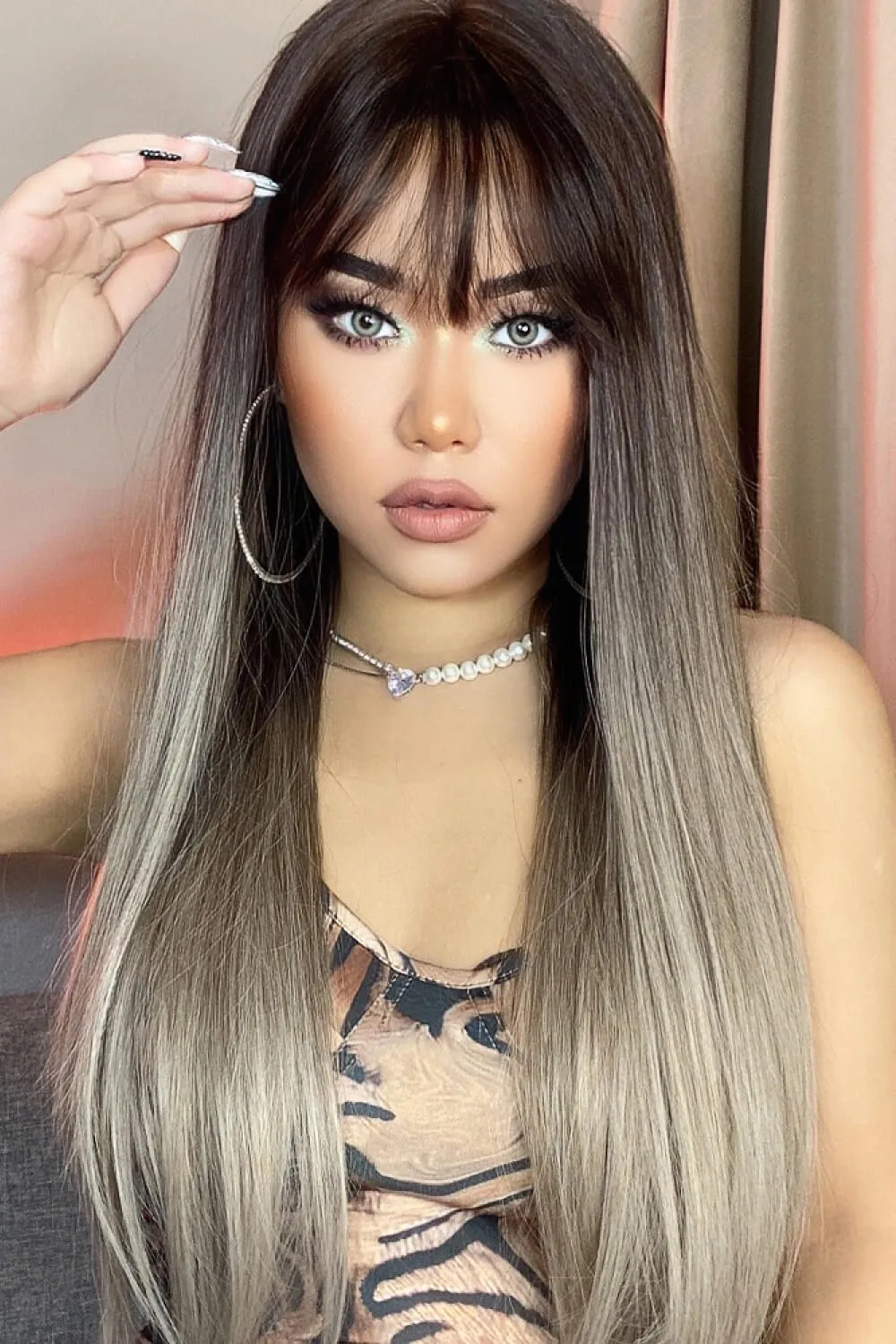 Long Straight Synthetic Wigs 26'', image 7