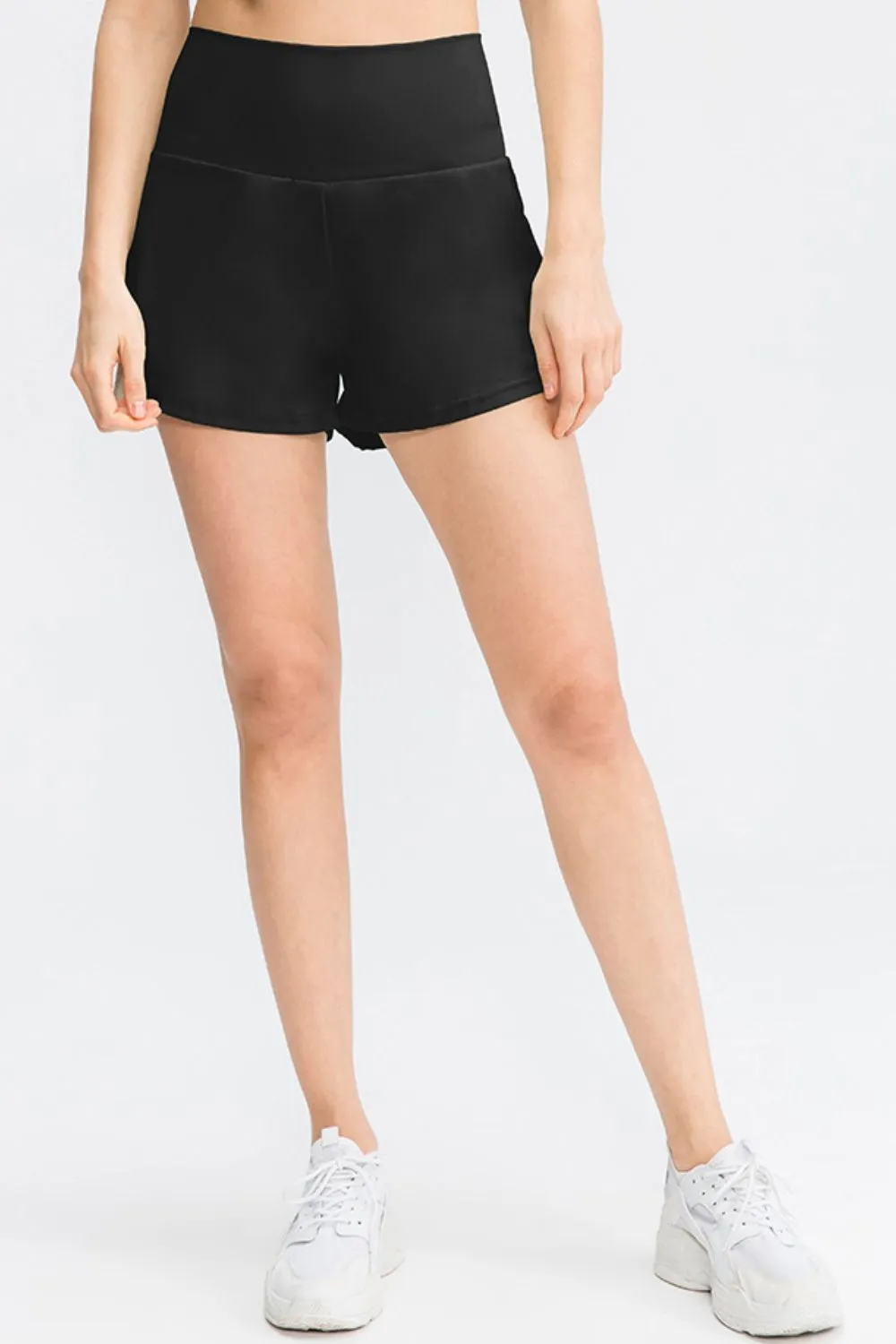 Wide Waistband Sports Shorts with Pockets, image 25