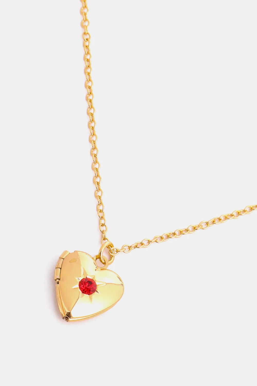 Zircon Heart Shape 14K Gold-Plated Pendant Necklace, image 29