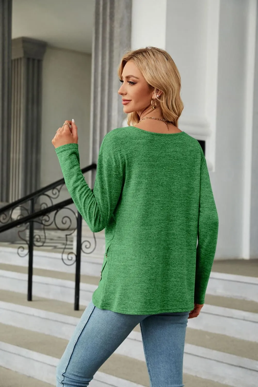 Round Neck Long Sleeve T-Shirt, image 10
