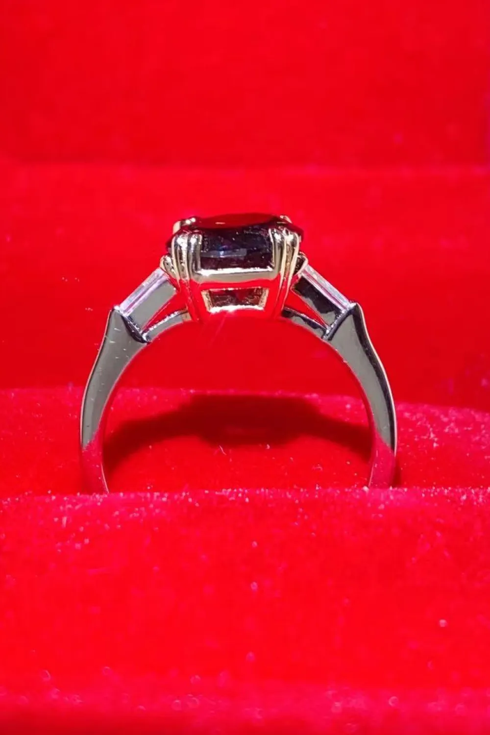 2 Carat Black Moissanite Platinum-Plated Ring, image 3