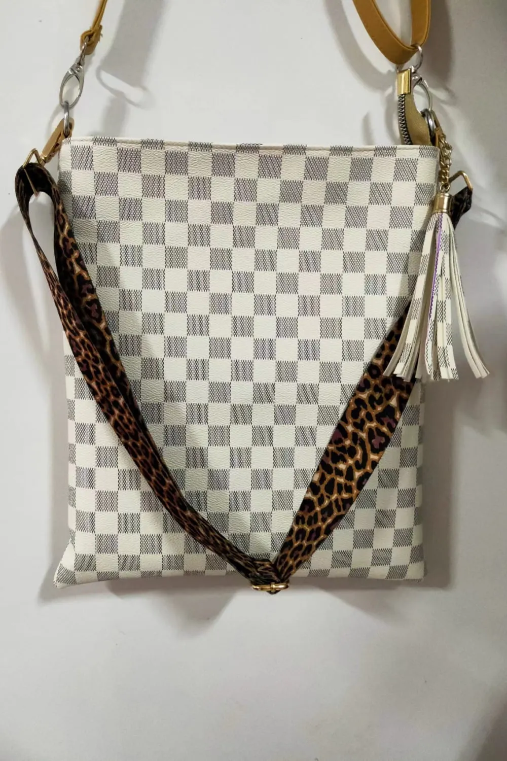 PU Leather Shoulder Bag with Tassel, image 5