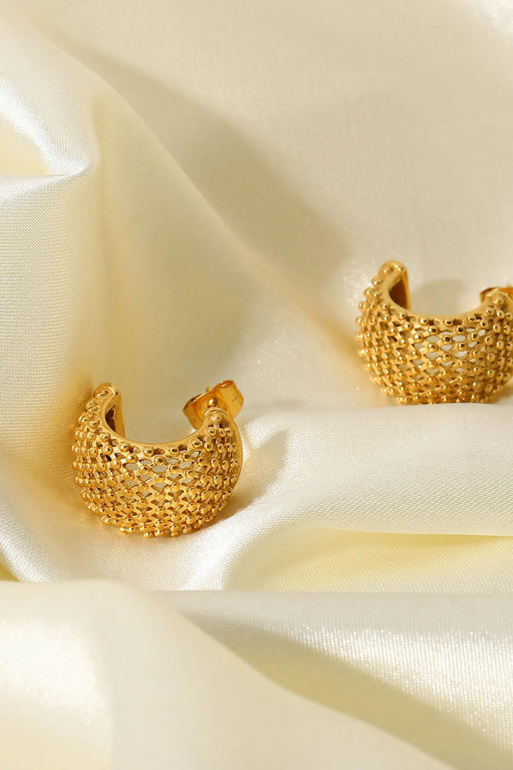 Mesh Half Hoop Earrings, image 4