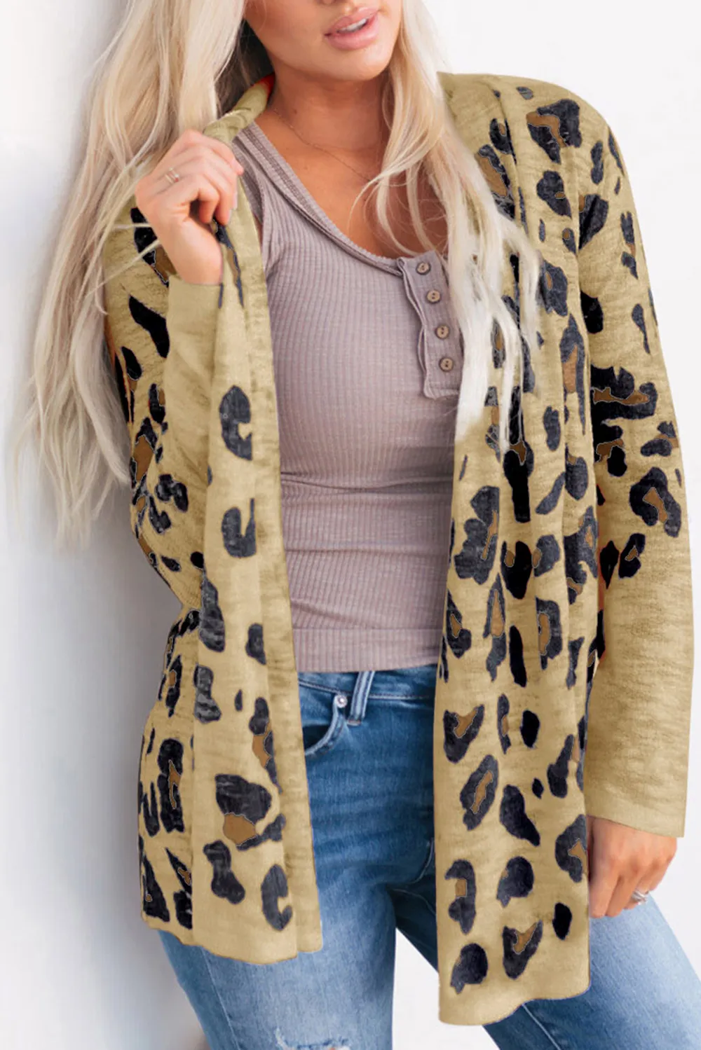 Printed Long Sleeve Cardigan, image 2