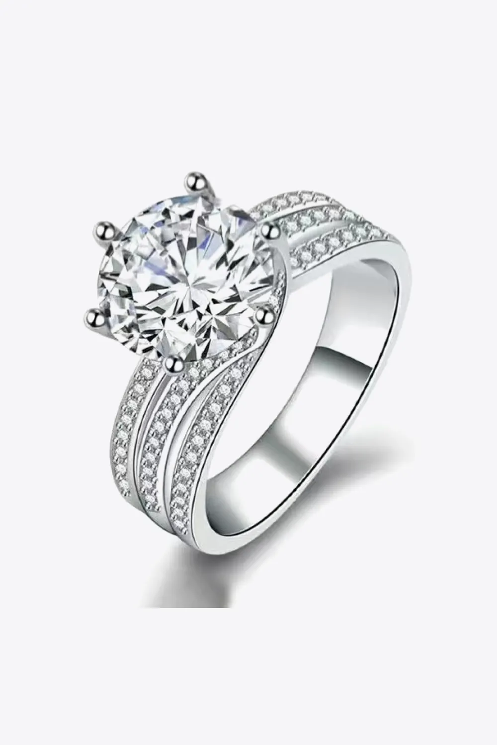 3 Carat Moissanite Three-Layer Ring, image 3