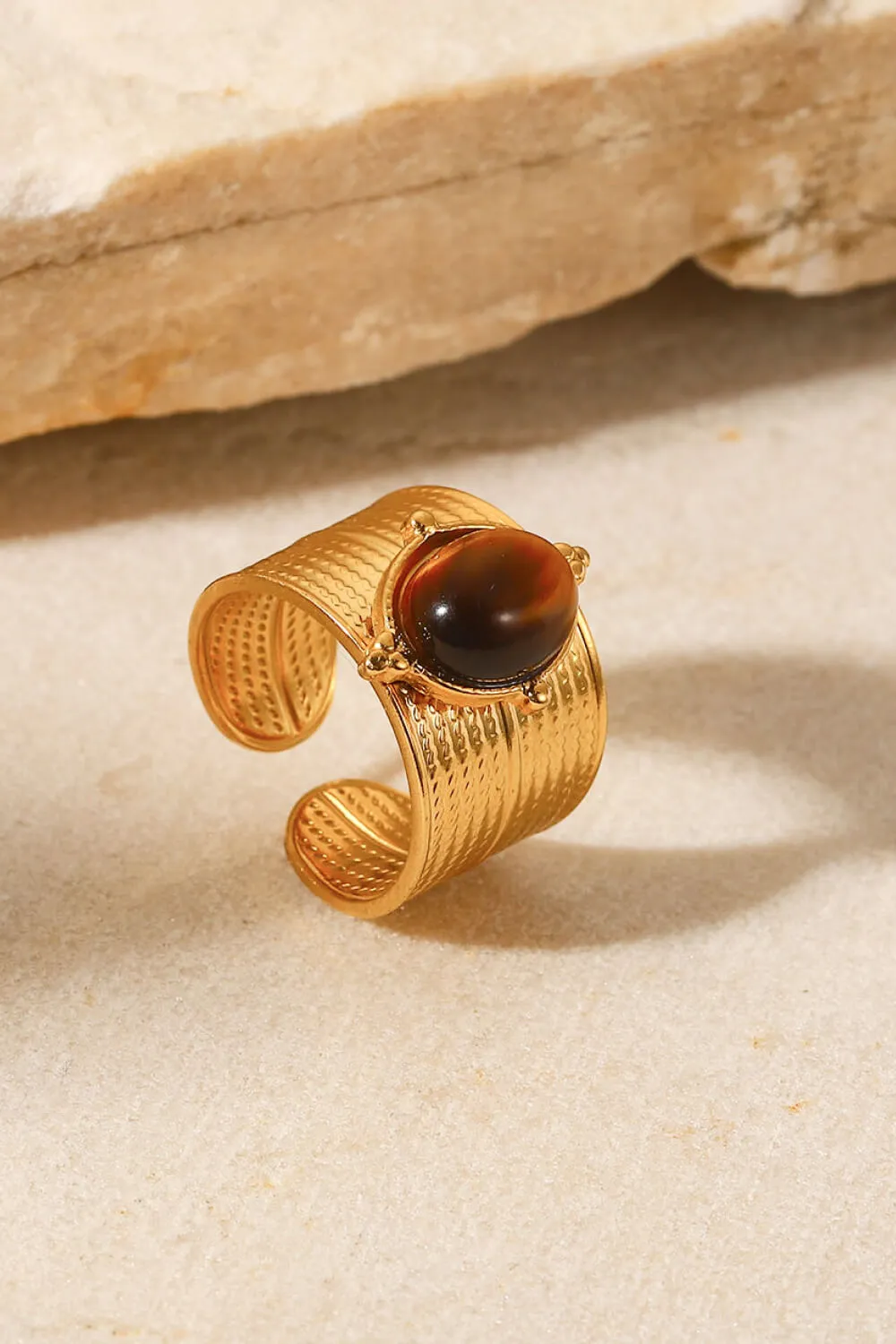18K Gold-Plated Wide Open Ring, image 4