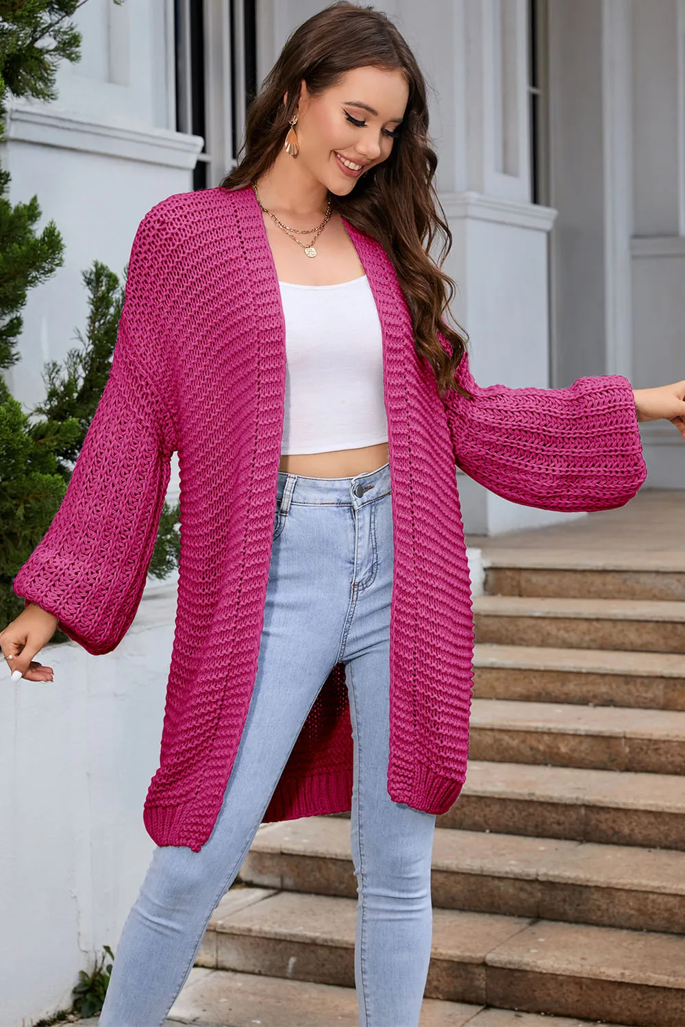 Open Front Longline Cardigan, image 10