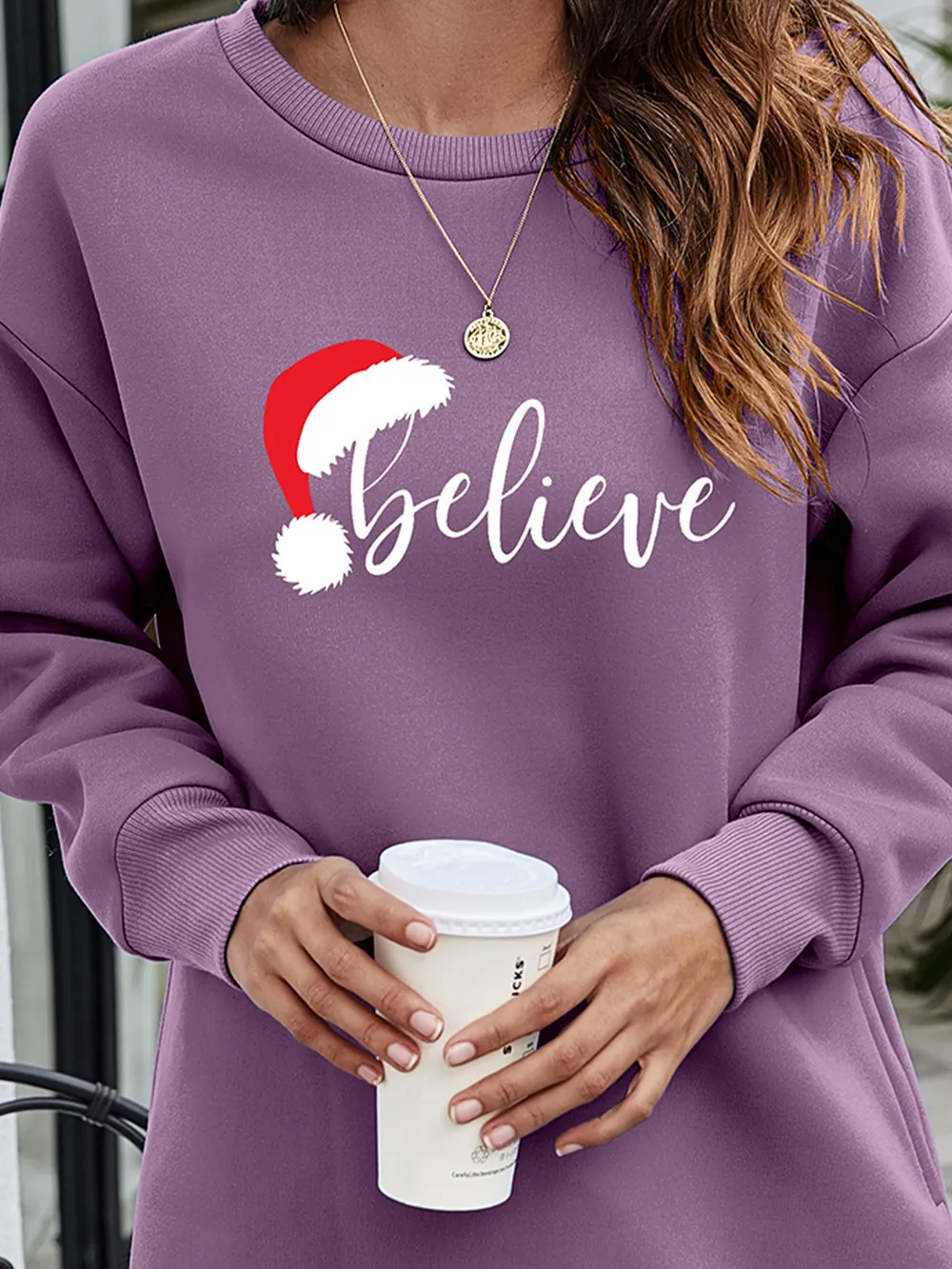 BELIEVE Graphic Tunic Sweatshirt, image 13
