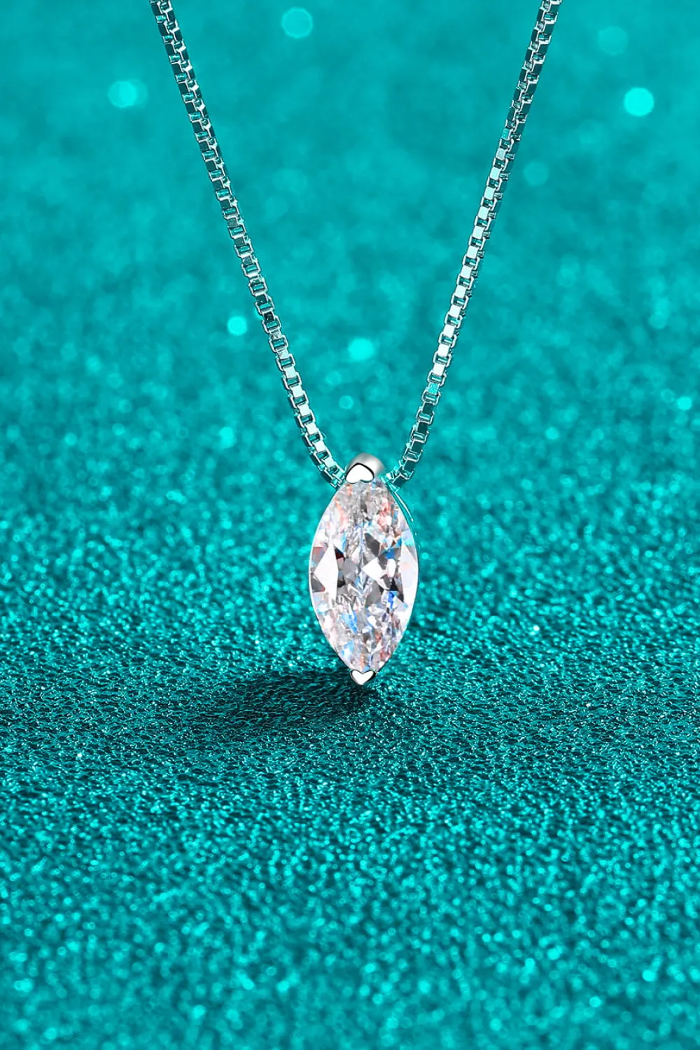 1 Carat Moissanite 925 Sterling Silver Necklace, image 4