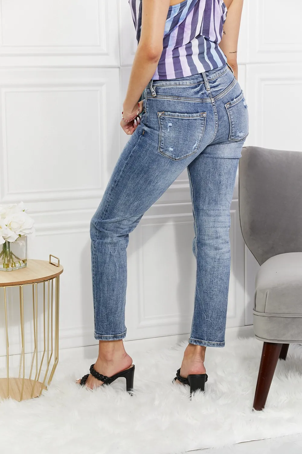 Full Size Amara High Rise Slim Straight Jeans Plus Size, image 3