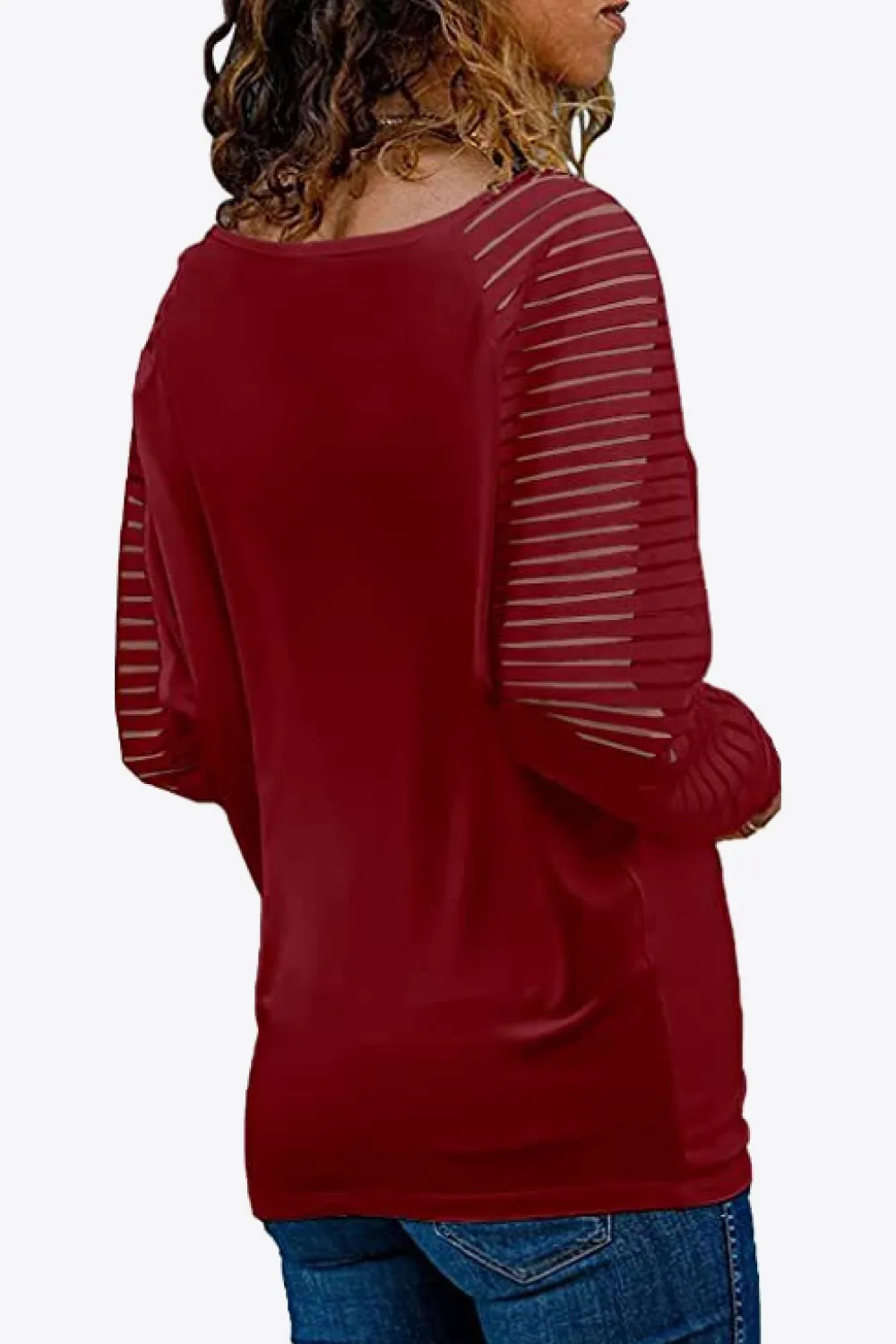 V-Neck Long Raglan Sleeve Top, image 6