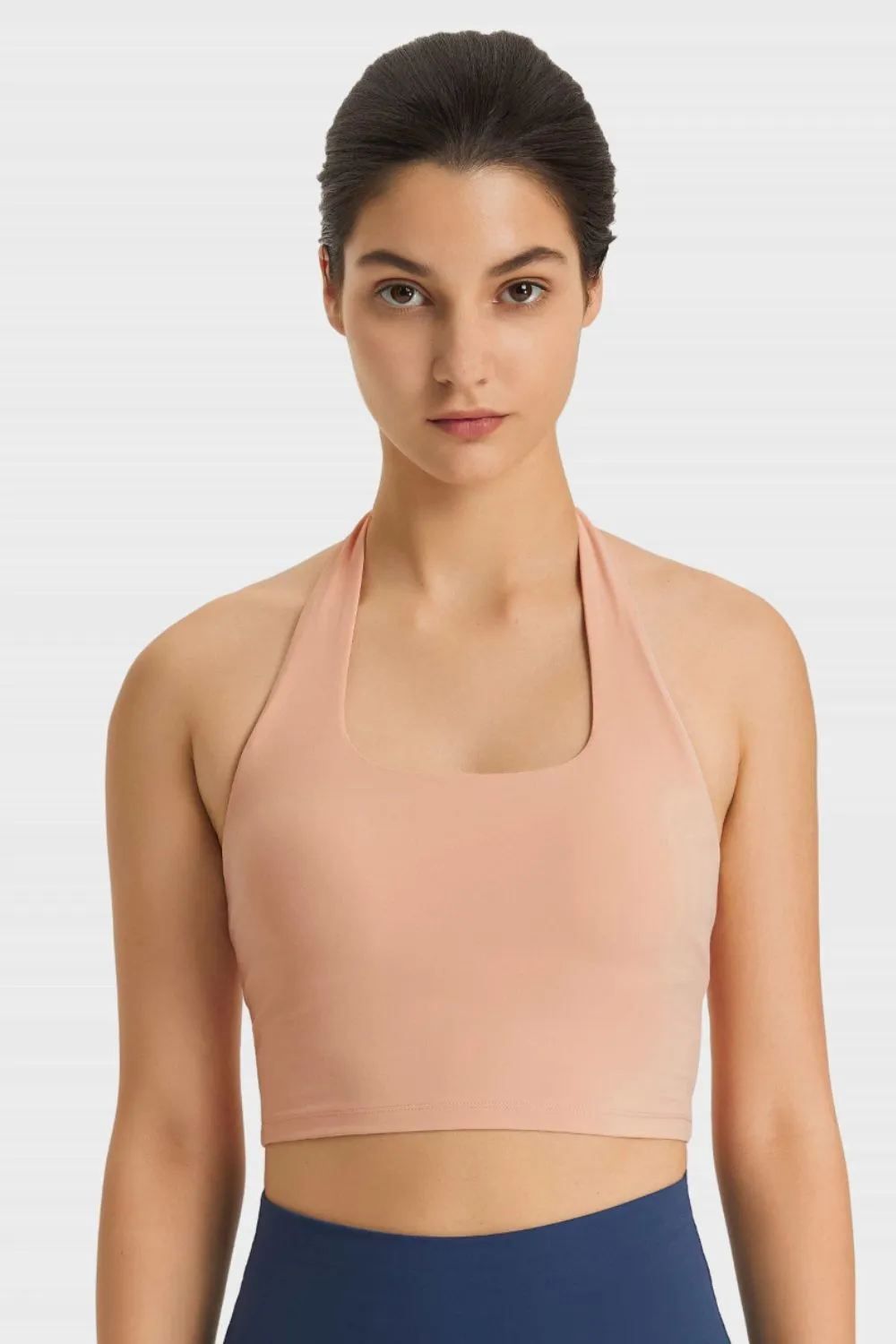 Breathable Halter Neck Sports Bra, image 2
