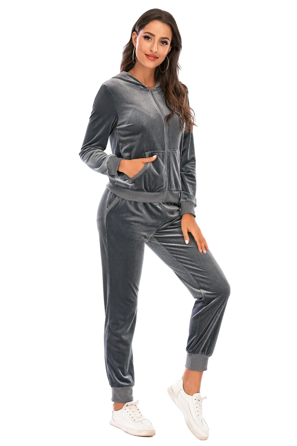 Zip-Up Hooded Jacket and Pants Set, image 7