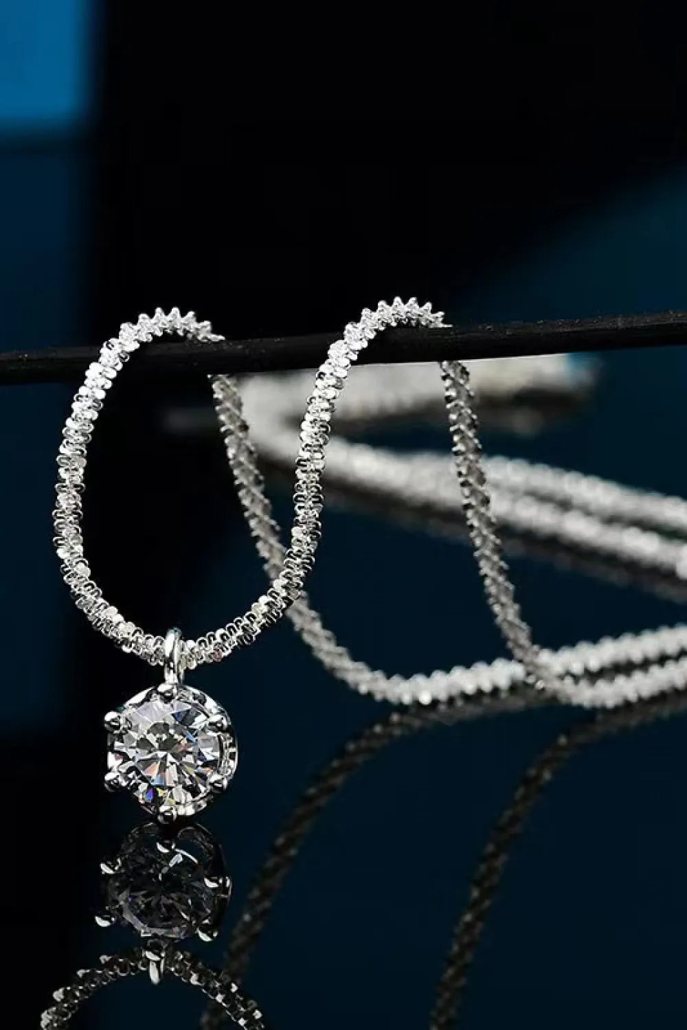 1 Carat Moissanite 925 Sterling Silver Necklace, image 2