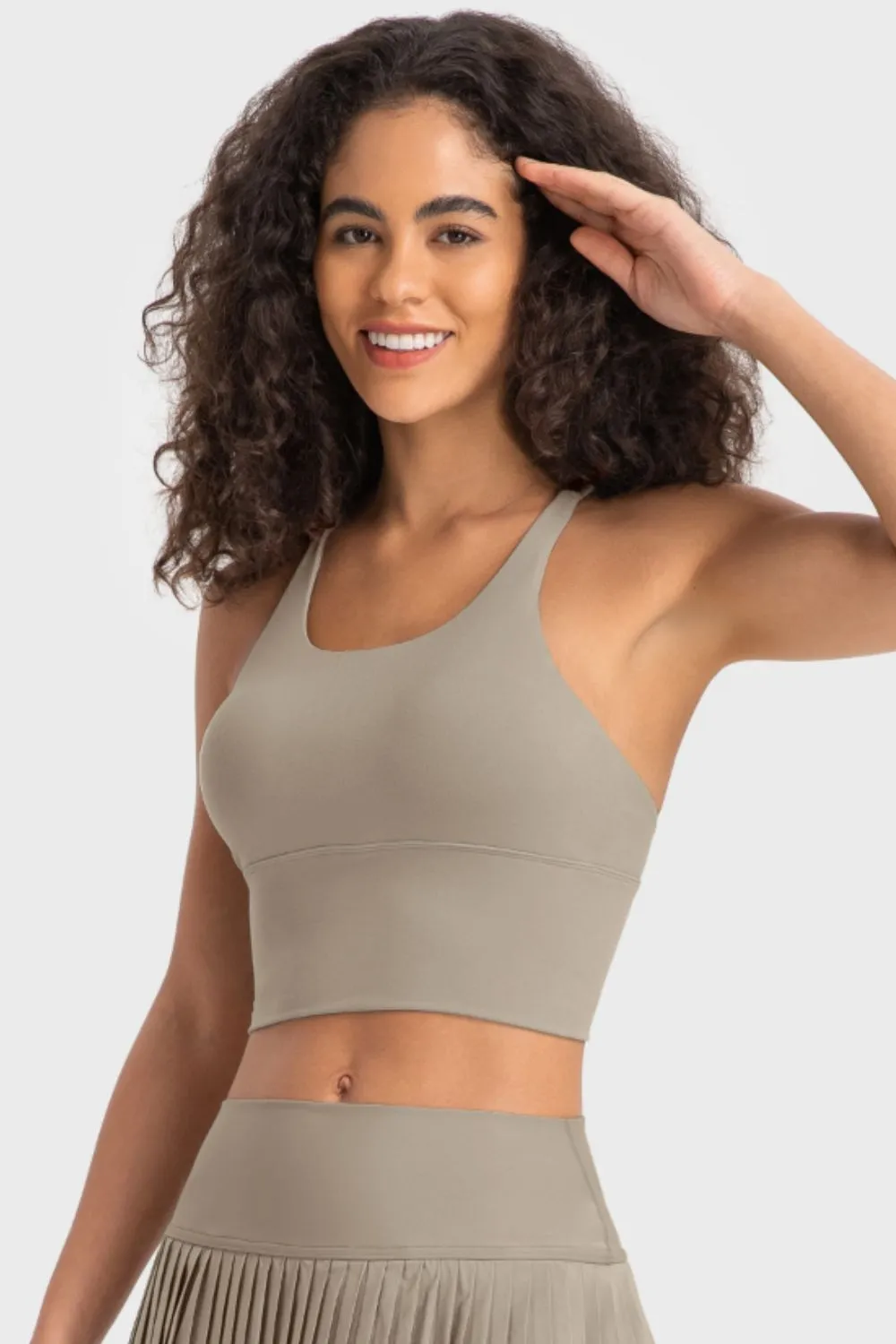 Crisscross Back Ladder Detail Sports Bra, image 5