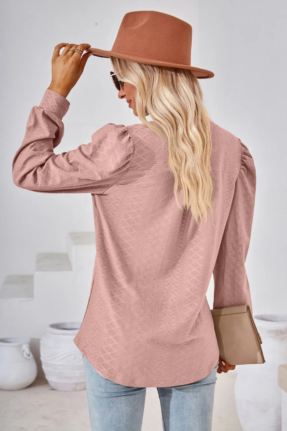 V-Neck Puff Sleeve Blouse, image 27
