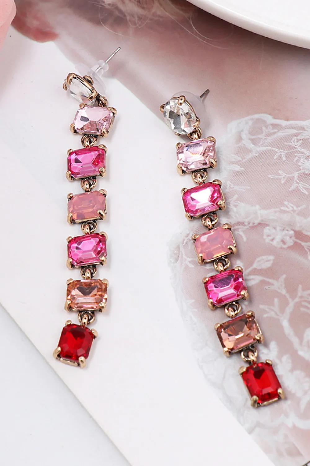 Geometrical Shape Resin Dangle Earrings, image 5