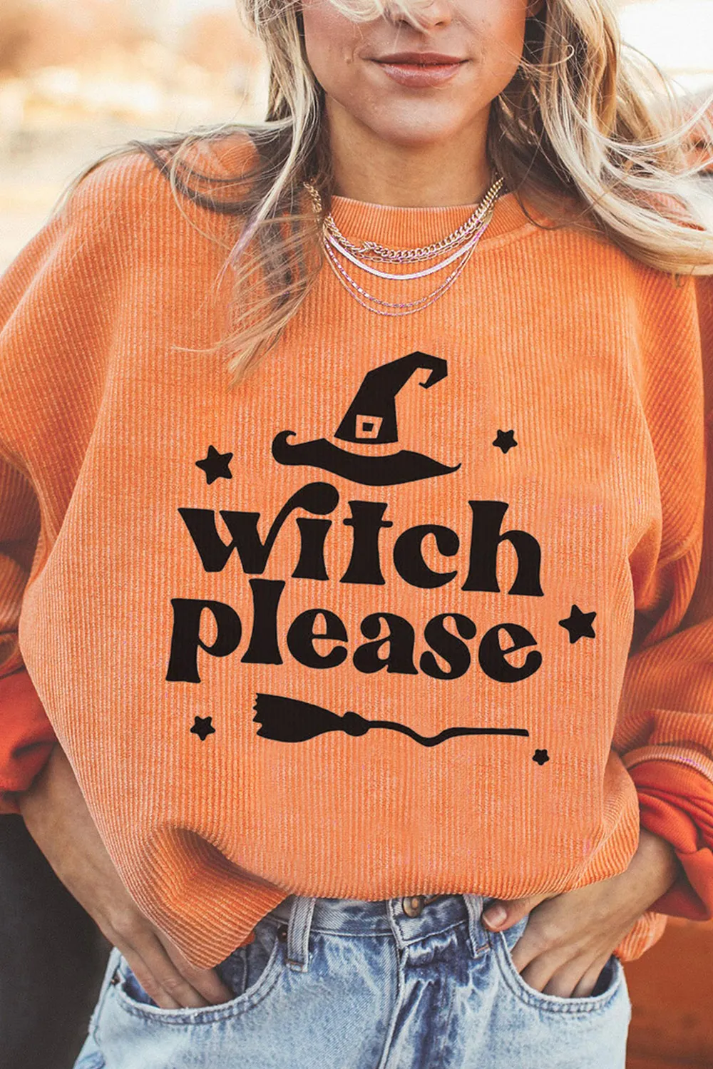 WITCH PLEASE Graphic Dropped Shoulder Sweatshirt, image 3