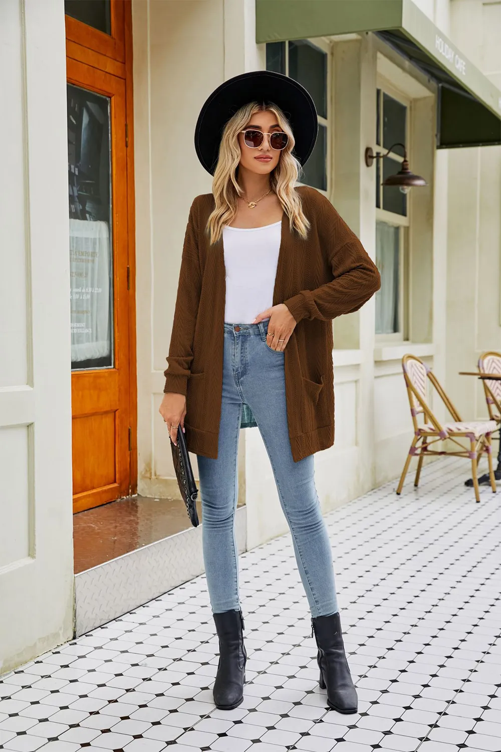 Long Sleeve Pocketed Cardigan, image 13