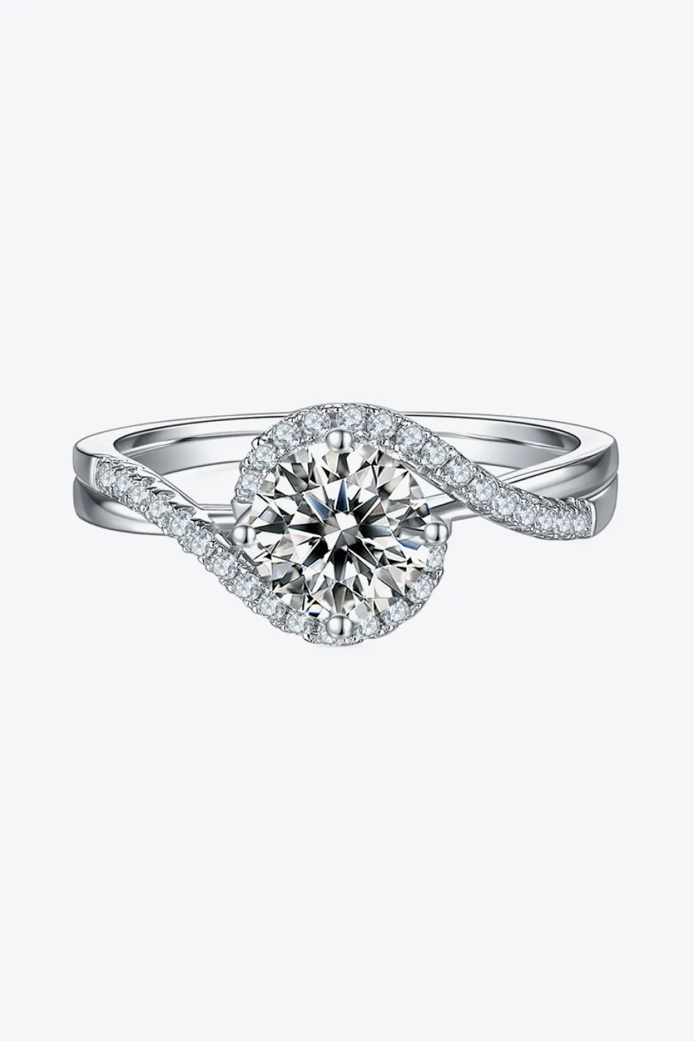 1 Carat Moissanite Crisscross Ring, image 3