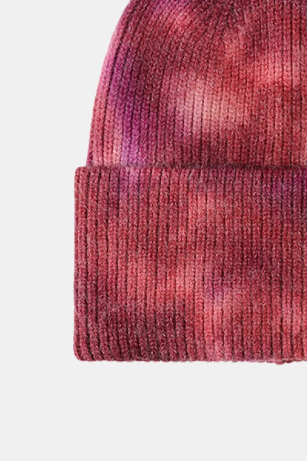 Tie-Dye Cuffed Rib-Knit Beanie Hat, image 8