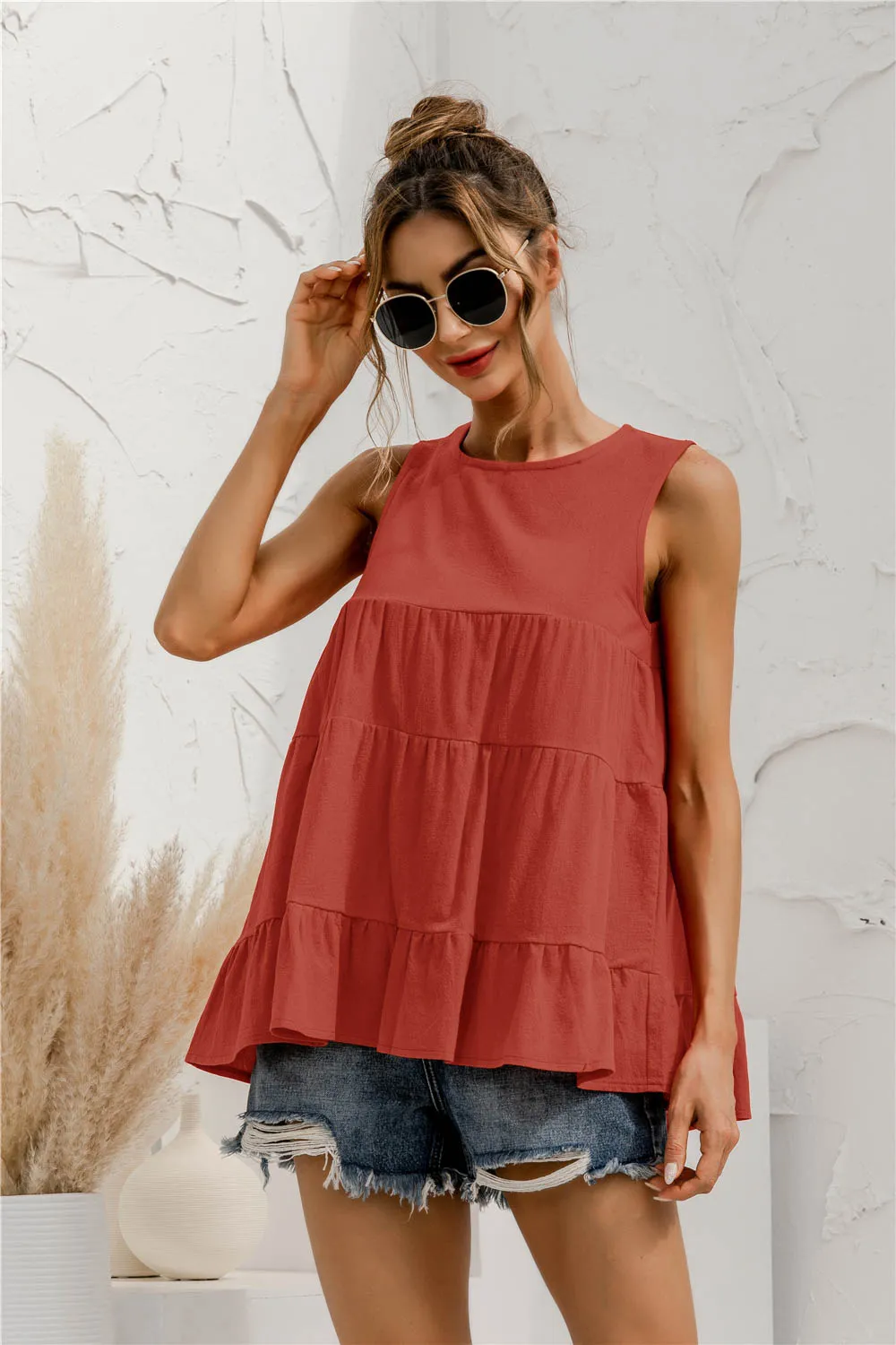Round Neck Tiered Tank, image 6