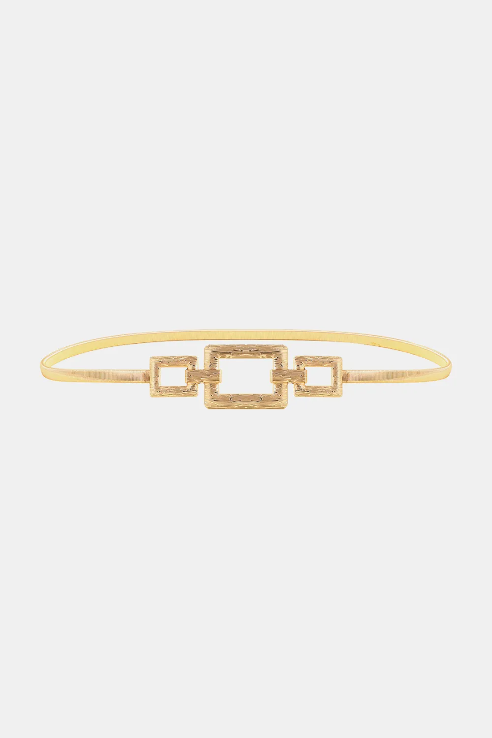 Square Shape Zinc Alloy Buckle Iron Belt