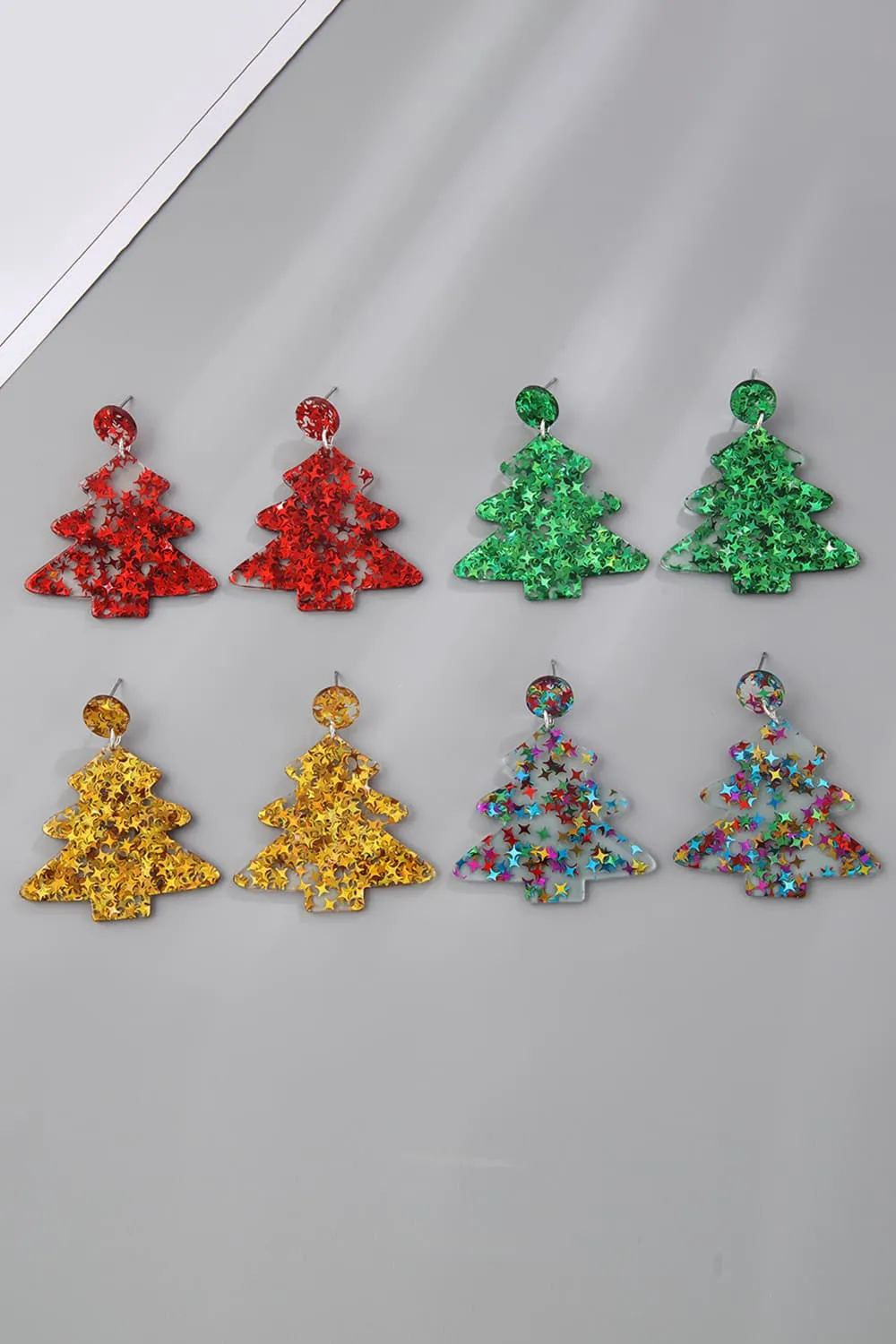 Christmas Tree Acrylic Earrings, image 3