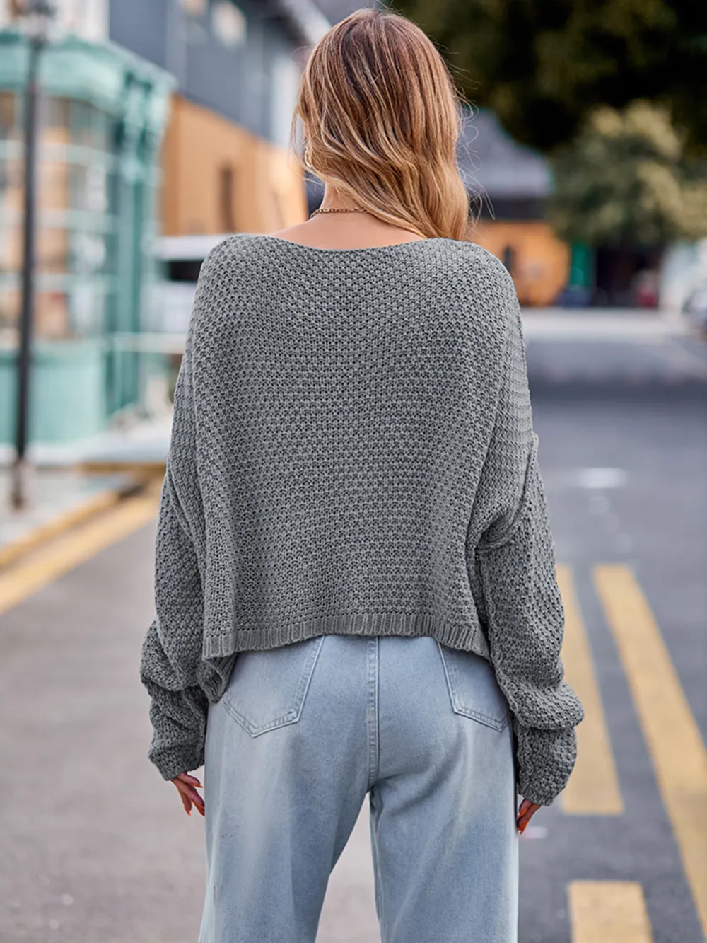 Round Neck Cable-Knit Sweater, image 7