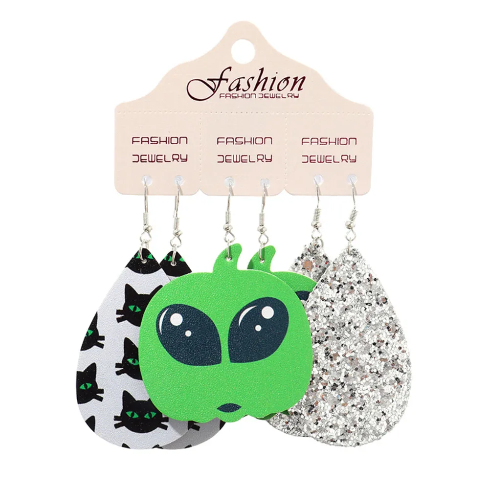 Teardrop Shape Halloween Theme Dangle Earrings, image 11