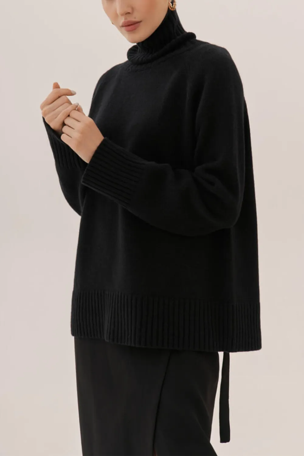 Turtle Neck Raglan Sleeve Sweater, image 19