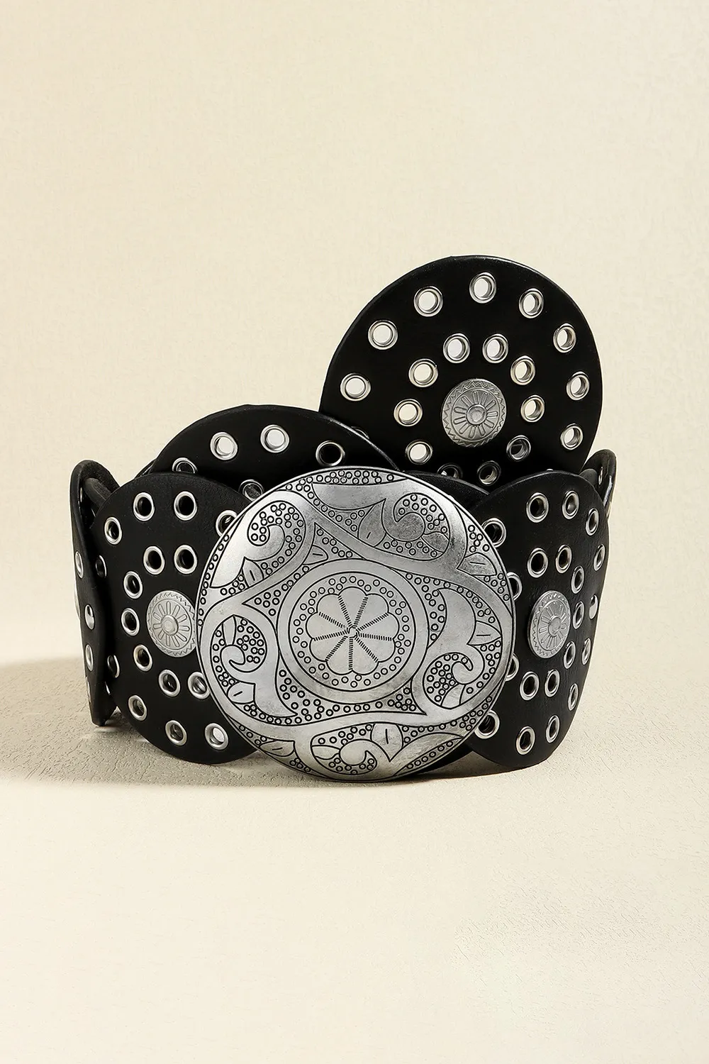 Vintage PU Leather Wide Belt, image 4