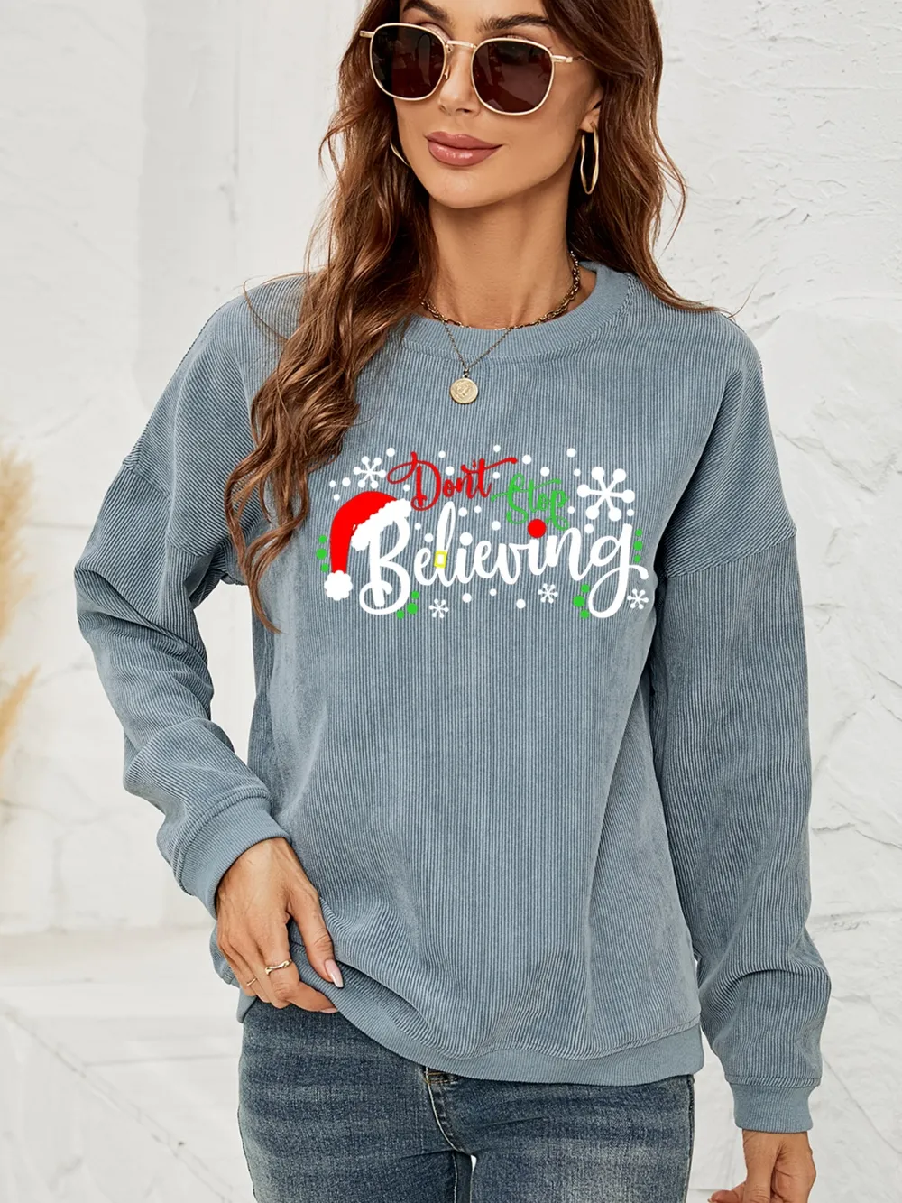 DON'T STOP BELIEVING Graphic Sweatshirt, image 5