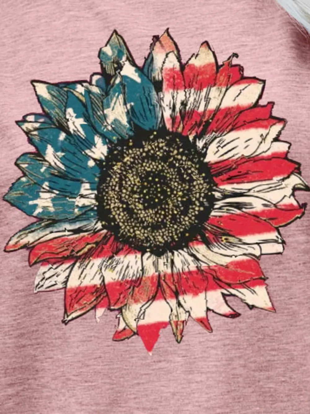 US Flag Flower Graphic Tee, image 5