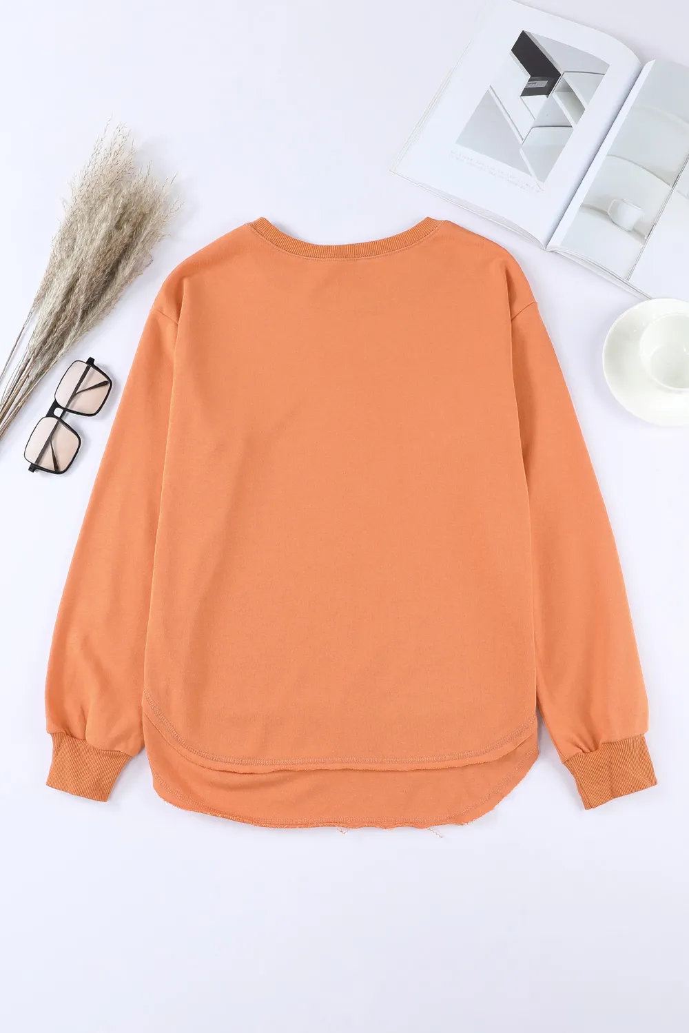 Side Slit Drop Shoulder Sweatshirt, image 5