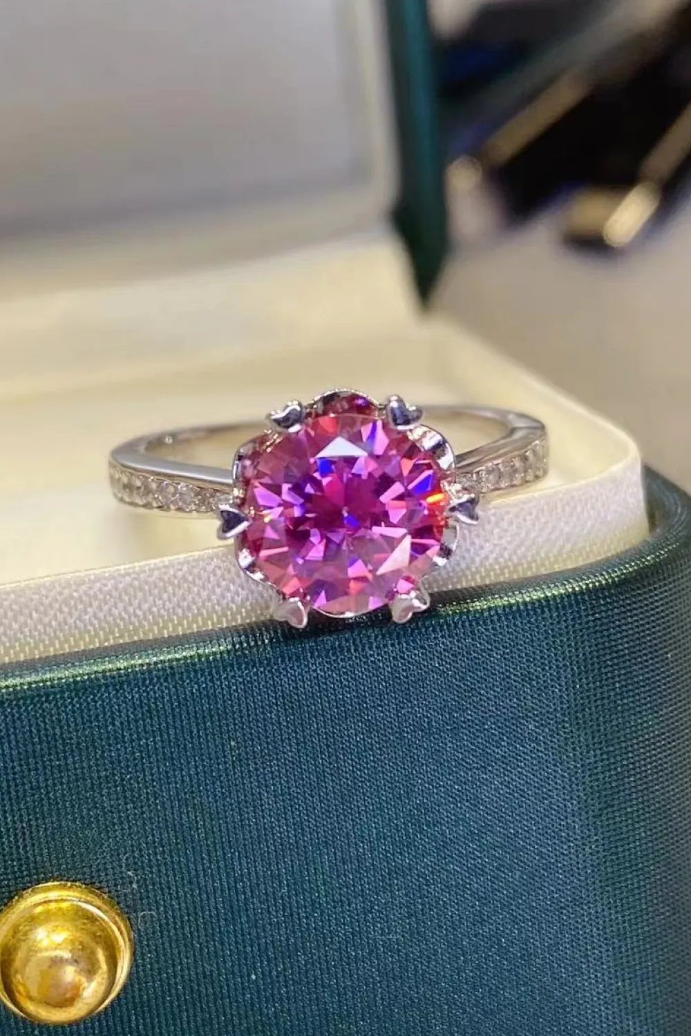 Shining For You 2 Carat Moissanite 925 Sterling Silver Ring, image 4