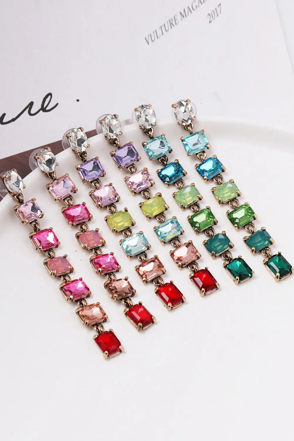 Geometrical Shape Resin Dangle Earrings, image 2