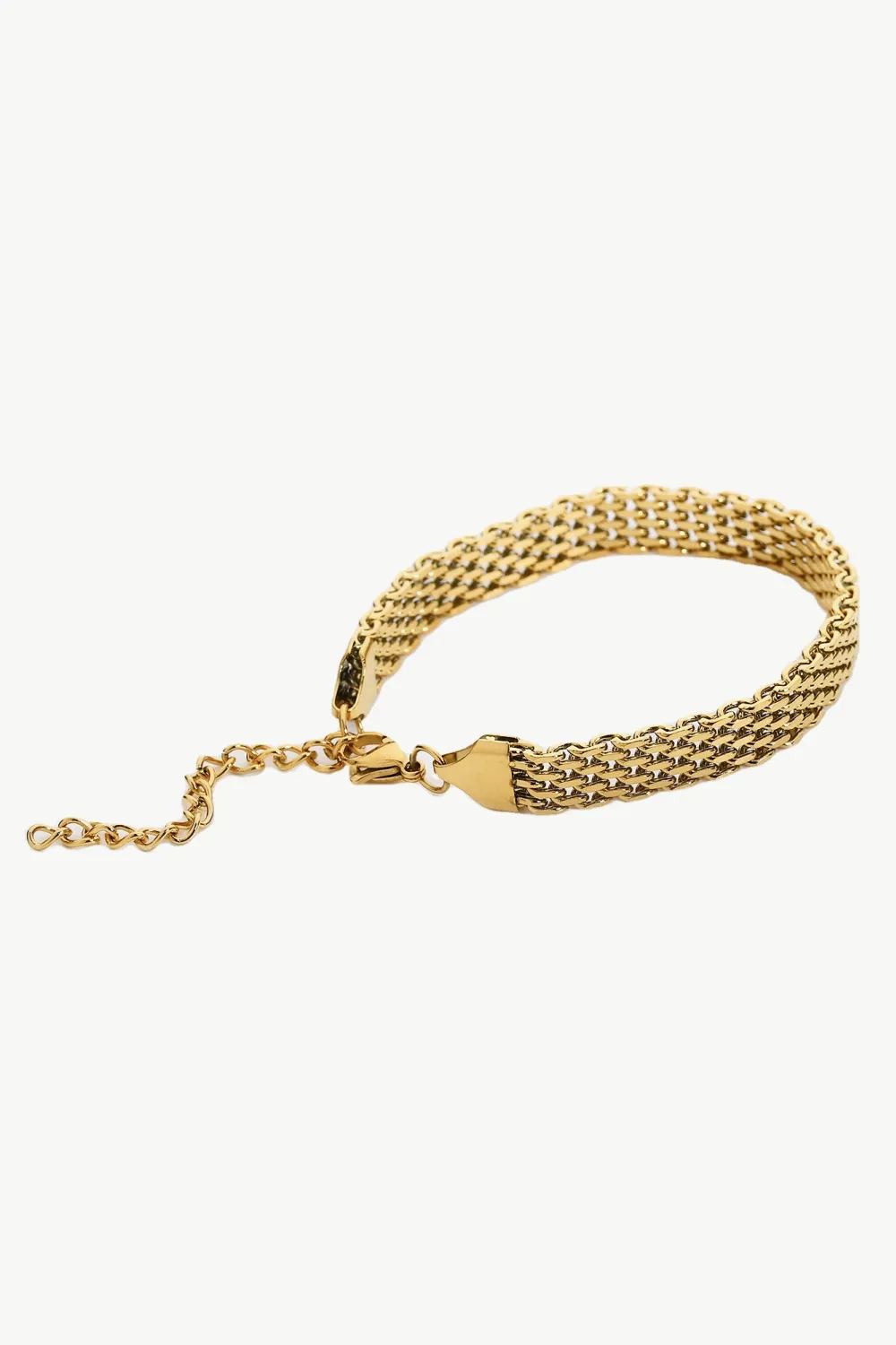 18K Gold-Plated Wide Chain Bracelet, image 3