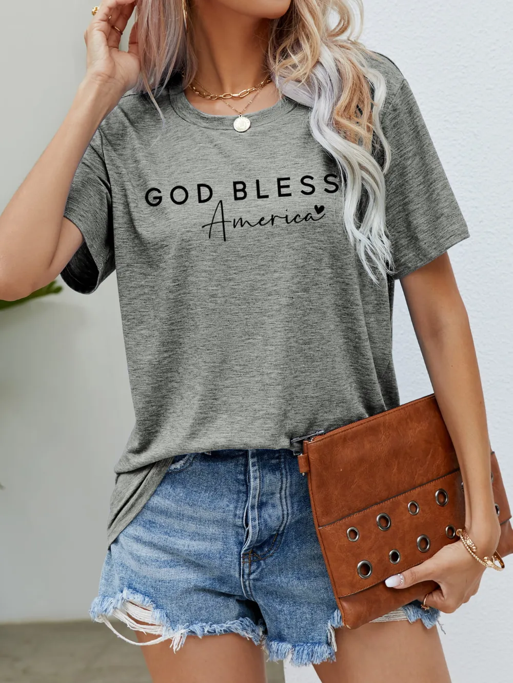 GOD BLESS AMERICA Graphic Short Sleeve Tee, image 6