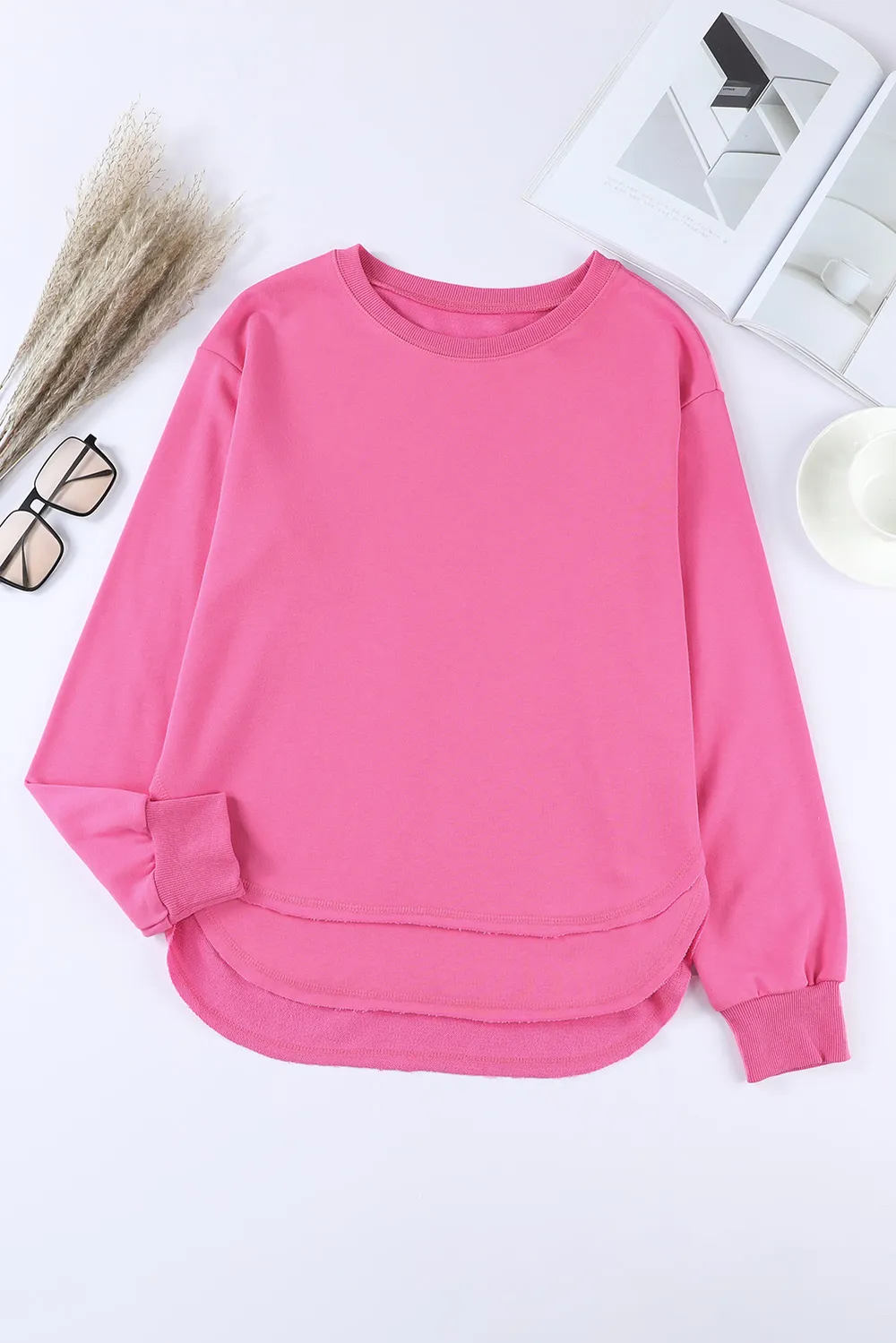 Side Slit Drop Shoulder Sweatshirt, image 6