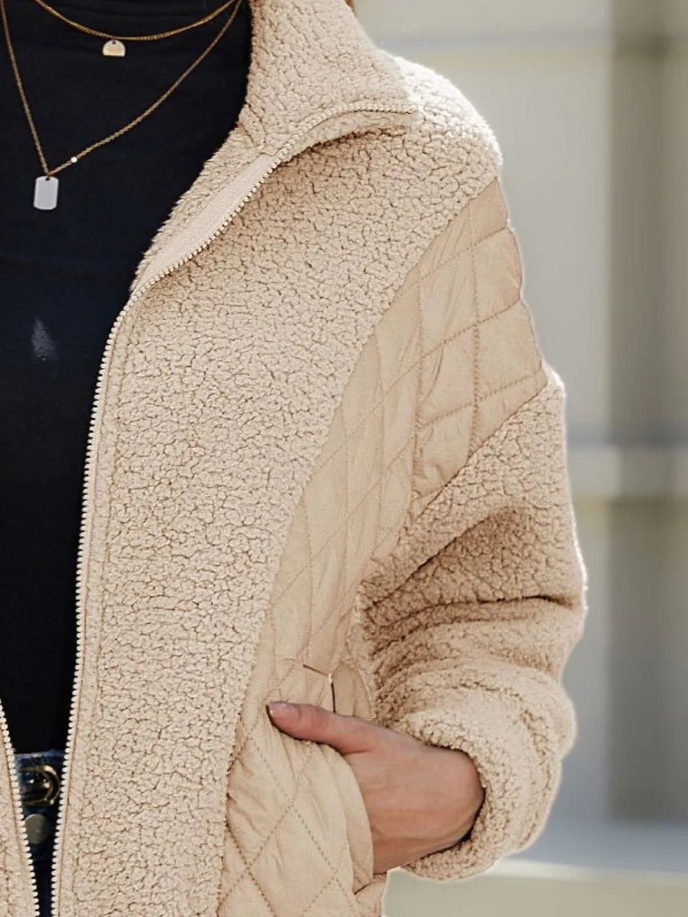 Zip-Up Collared Neck Jacket, image 16