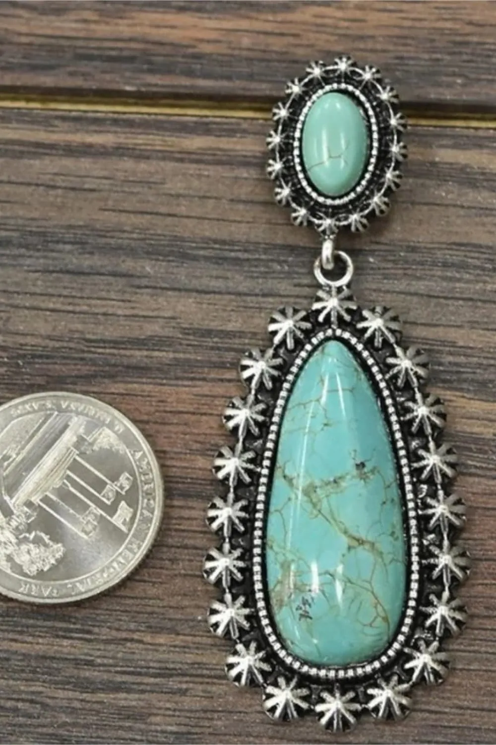 Artificial Turquoise Earrings, image 2