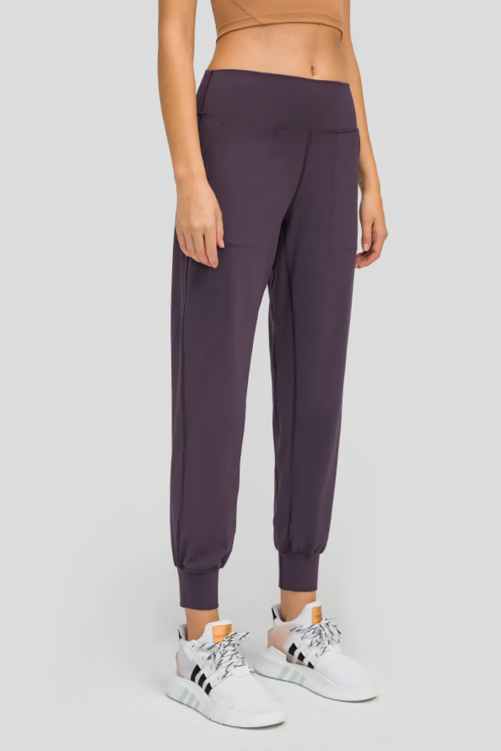 Wide Waistband Slant Pocket Pants, image 4