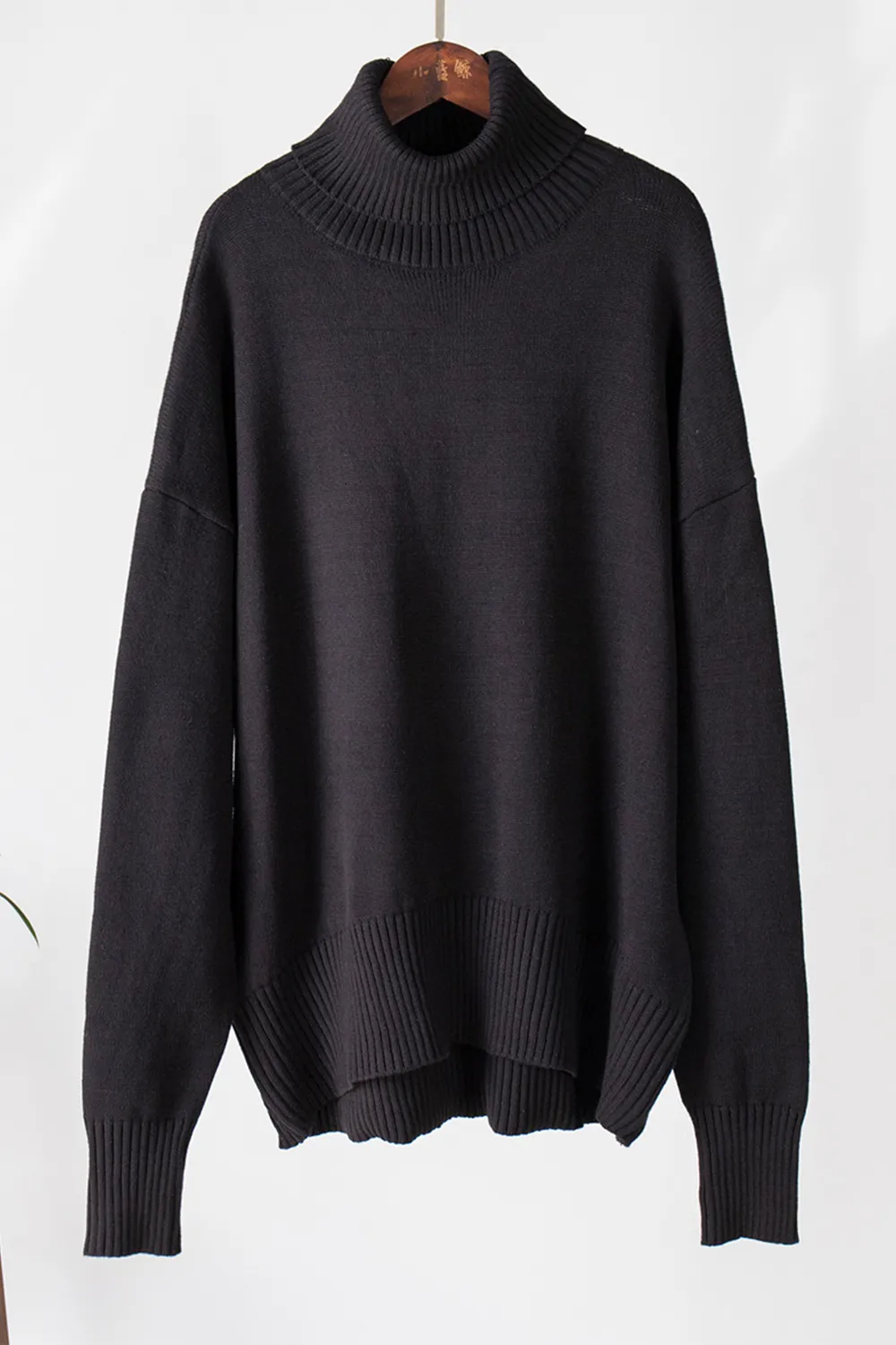 Turtle Neck Dropped Shoulder Sweater, image 23